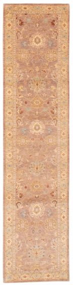 Pakistani Peshawar Oushak 2'7" x 11'5" Hand-knotted Wool Rug 
