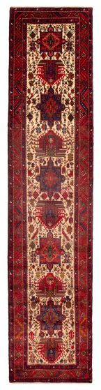 Persian Style 3'2" x 14'5" Hand-knotted Wool Runner Rug 