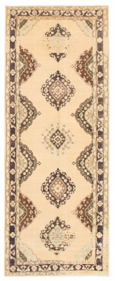 Turkish Anadol Vintage 4'10" x 12'8" Hand-knotted Wool Rug 