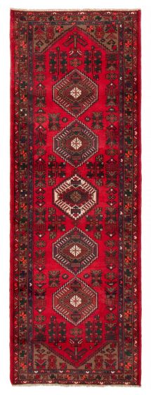 Persian Style 3'4" x 9'4" Hand-knotted Wool Rug 