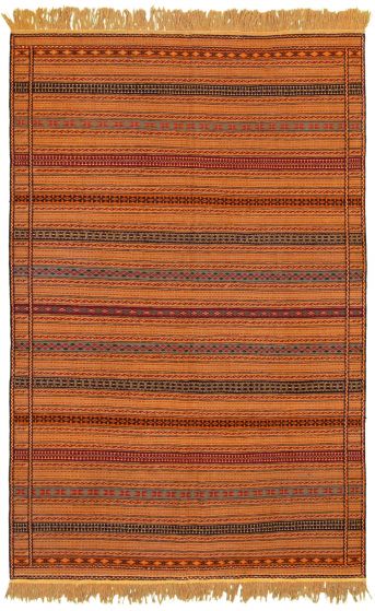 Turkish Ottoman Kashkoli 6'4" x 9'10" Flat-Weave Wool Tapestry Kilim 