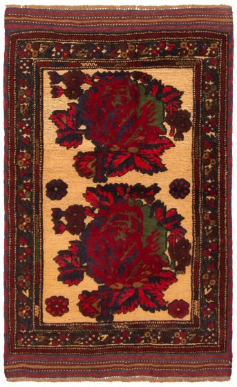 Afghan Tajik Caucasian 2'11" x 4'10" Hand-knotted Wool Rug 