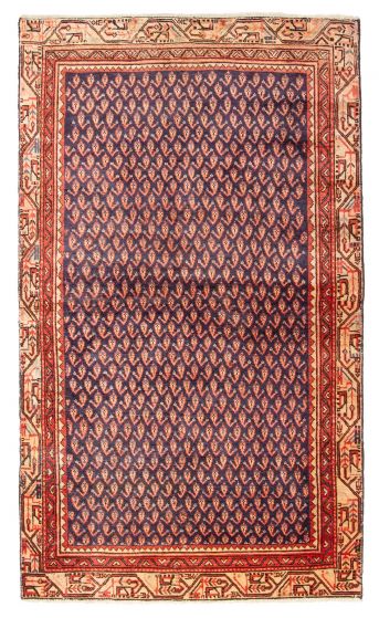Persian Style 3'10" x 6'6" Hand-knotted Wool Rug 