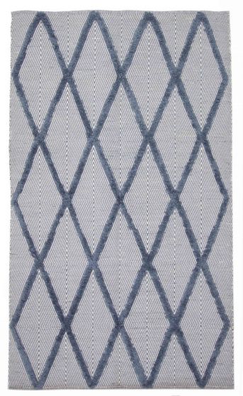 Indian Nevada 4'11" x 8'1" Flat-Weave Wool Kilim 