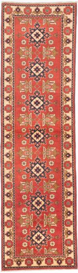 Afghan Finest Kargahi 2'9" x 9'7" Hand-knotted Wool Rug 