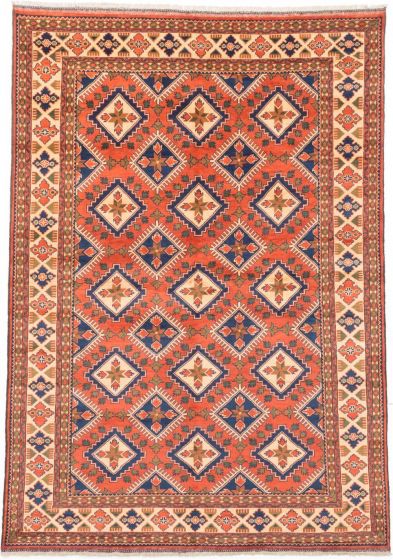 Afghan Finest Kargahi 6'8" x 9'8" Hand-knotted Wool Rug 