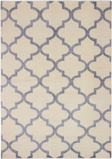 Indian La Seda 5'2" x 7'7" Hand-knotted Wool & Silk Rug 