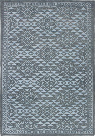 Indian La Seda 5'3" x 7'7" Hand-knotted Wool & Silk Rug 