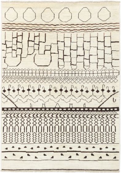 Indian Shalimar 5'8" x 7'9" Hand-knotted Wool Rug 
