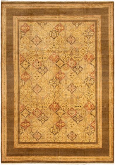 Pakistani Peshawar Oushak 9'10" x 14'0" Hand-knotted Wool Rug 