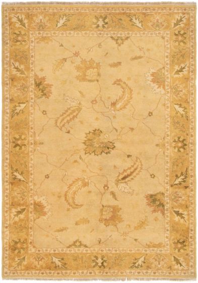 Indian Finest Oushak 6'5" x 9'2" Hand-knotted Wool Rug 