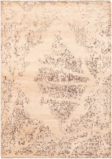 Indian Finest Oushak 5'4" x 7'3" Hand-knotted Wool Rug 
