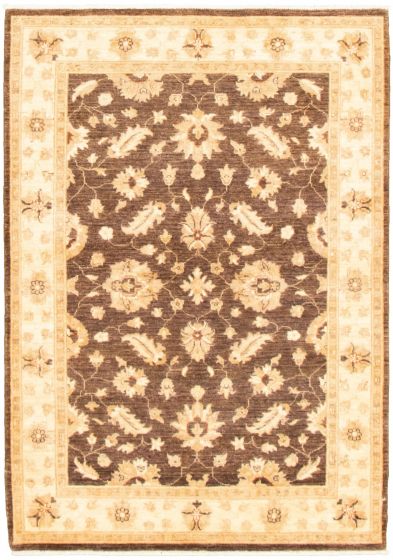 Pakistani Peshawar Oushak 4'2" x 6'0" Hand-knotted Wool Rug 