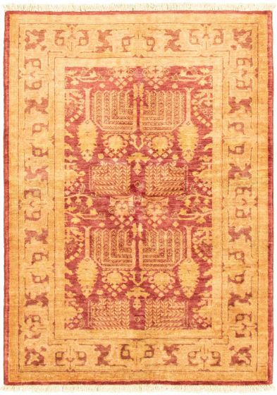 Afghan Chobi Finest 4'1" x 5'10" Hand-knotted Wool Rug 
