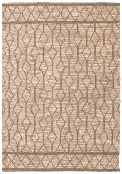 Indian Sienna 5'2" x 7'7" Braided Weave Wool Rug 