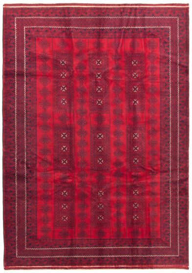 Afghan Rizbaft 6'5" x 9'2" Hand-knotted Wool Rug 