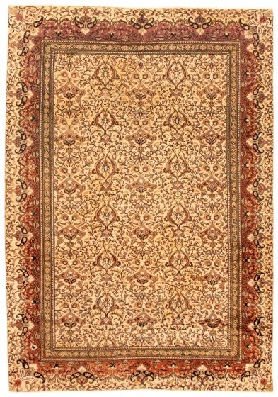 Turkish Kayseri Vintage 6'7" x 9'4" Hand-knotted Wool Rug 