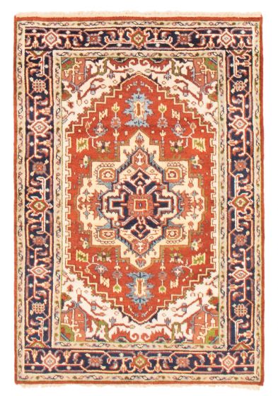 Indian Serapi Heritage 3'11" x 5'10" Hand-knotted Wool Rug 