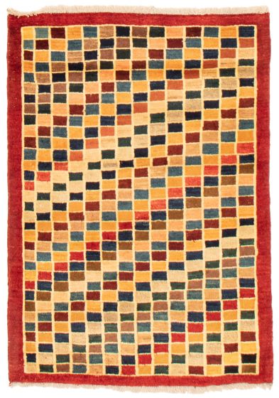 Persian Style Kashkuli Gabbeh 3'5" x 4'11" Hand-knotted Wool Rug 