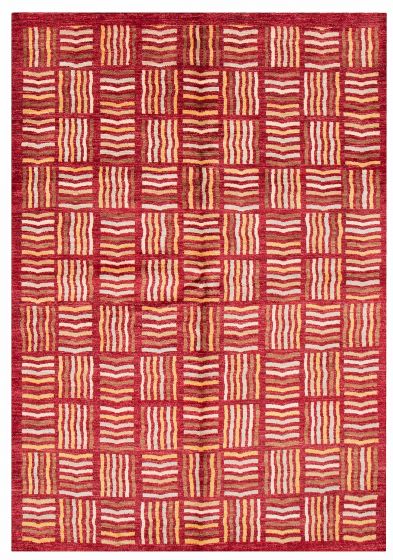 Pakistani Finest Peshawar Ziegler 6'8" x 9'7" Hand-knotted Wool Rug 