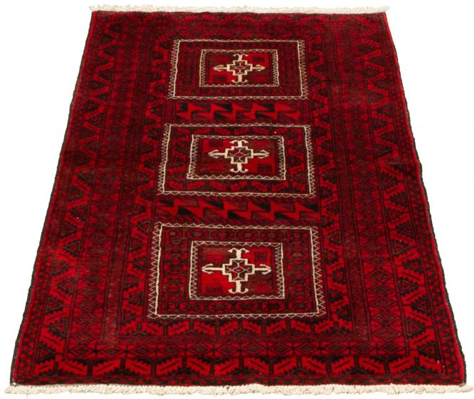 Afghan Akhjah 3'10" x 6'5" Hand-knotted Wool Rug 