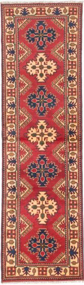 Afghan Finest Kargahi 2'11" x 9'9" Hand-knotted Wool Rug 