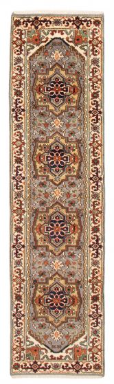 Indian Serapi Heritage 2'5" x 9'11" Hand-knotted Wool Runner Rug 