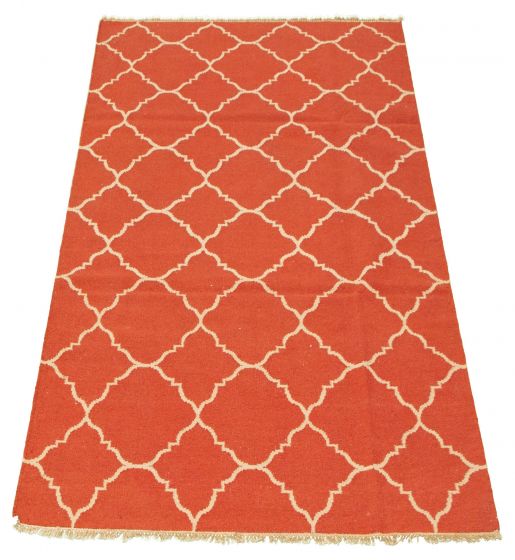 Turkish Ankara FW 5'4" x 7'11" Flat-Weave Wool Kilim 