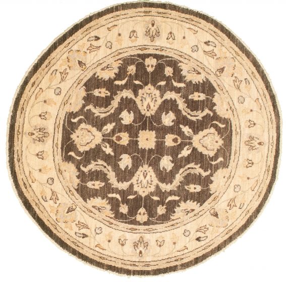 Afghan Chobi Finest 4'2" x 4'2" Hand-knotted Wool Rug 