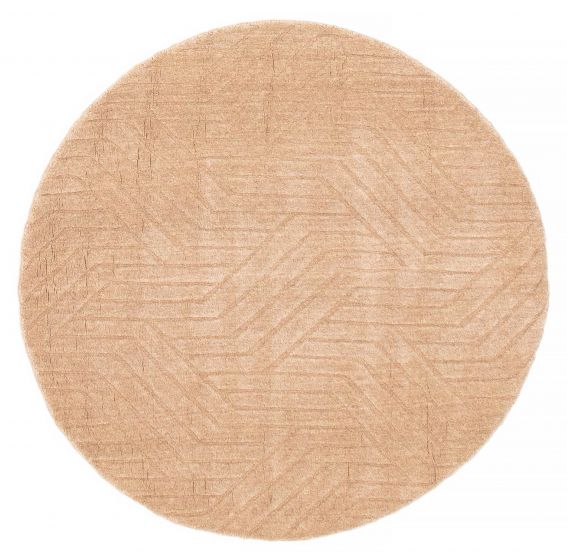 Indian Ananda 4'0" x 4'0" Hand Loomed Wool Rug 