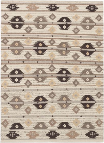 Turkish Izmir FW 5'8" x 7'8" Flat-Weave Wool Kilim 