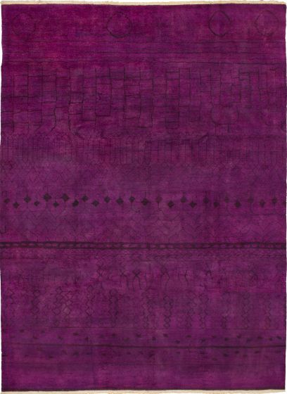 Indian Vibrance 9'9" x 13'3" Hand-knotted Wool Rug 