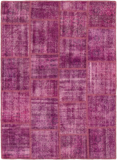 Turkish Color Transition Patchwork I 5'6" x 8'2" Hand-knotted Wool Rug 