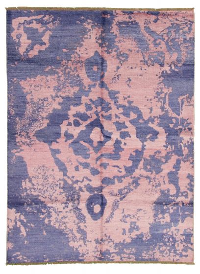 Tapis jules oushak 7'5" x 10'1" en soie de bambou