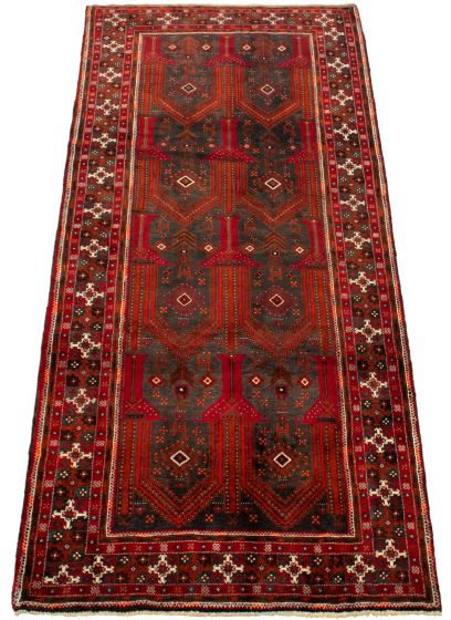 Persian Style 3'11" x 9'5" Hand-knotted Wool Rug 
