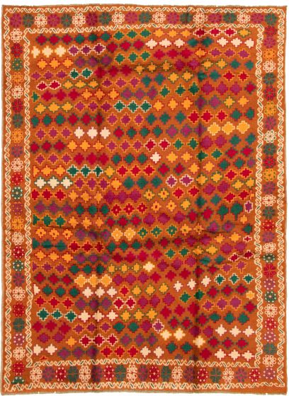 Afghan Akhjah 5'11" x 7'9" Hand-knotted Wool Rug 