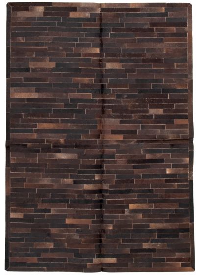 Argentina Cowhide Patchwork 6'0" x 9'0" Handmade Leather Rug 