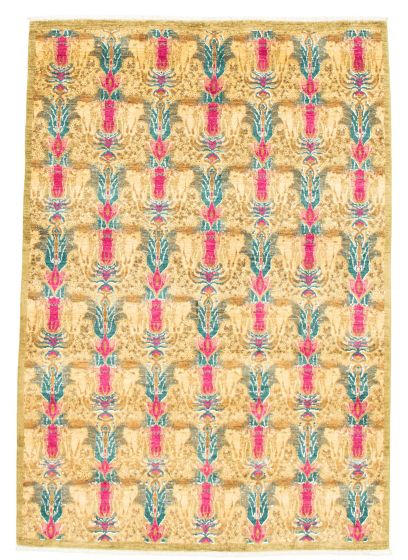 Pakistani Lahore Finest Collection 6'0" x 8'4" Hand-knotted Wool Rug 