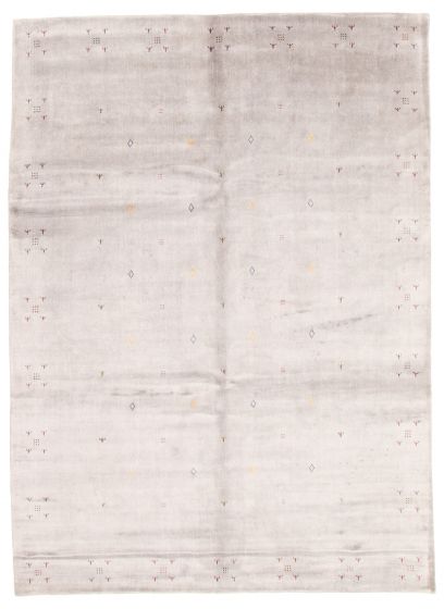 Indo Gabbeh 8'2" x 11'2" Hand Loomed Bamboo Silk Rug 