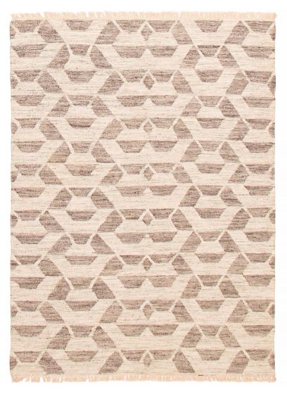 Turkish Ankara 5'2" x 7'2" Flat-Weave Wool Kilim 