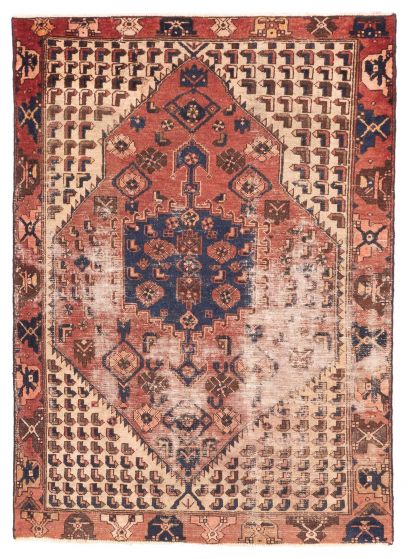Persian Style 4'5" x 6'2" Hand-knotted Wool Rug 