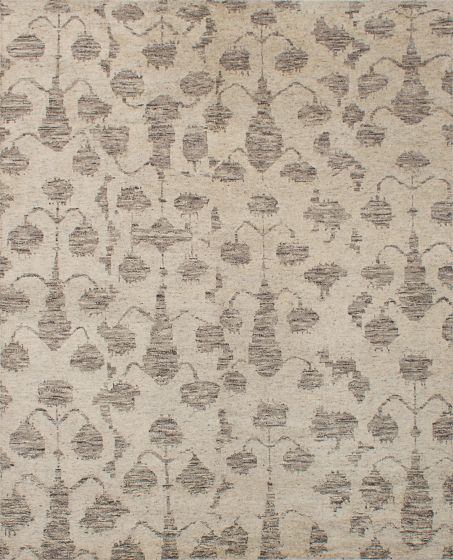 Indian Arlequin 7'9" x 9'10" Hand-knotted Wool Rug 