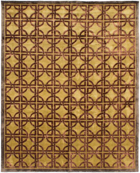 Nepal Opulence 7'9" x 9'9" Hand-knotted Silk, Wool Rug 