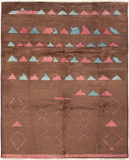 Indian Tangier 9'3" x 11'7" Hand-knotted Wool Rug 