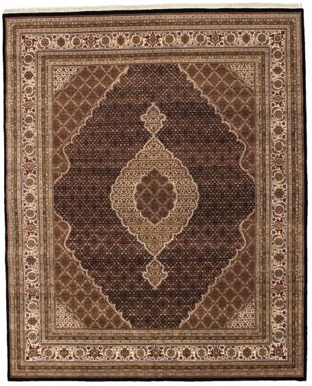 Indian Tabriz Haj Jalili 10'0" x 14'1" Hand-knotted Wool Rug 