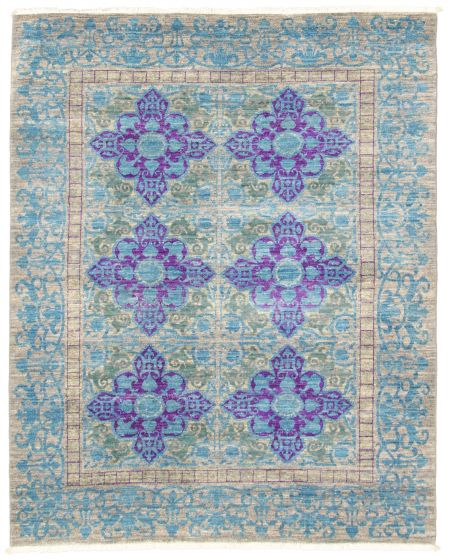 Pakistani Lahore Finest Collection 5'2" x 6'4" Hand-knotted Wool Rug 