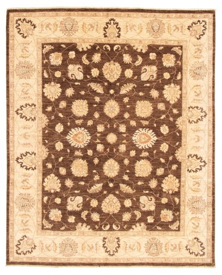 Afghan Chobi Finest 6'9" x 8'2" Hand-knotted Wool Rug 