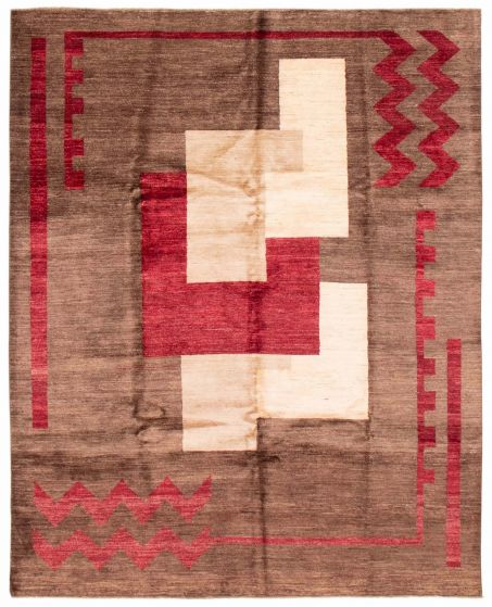 Pakistani Finest Peshawar Ziegler 8'0" x 10'0" Hand-knotted Wool Rug 