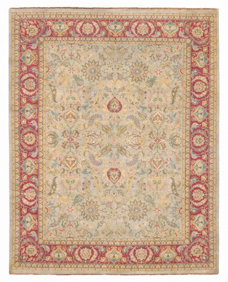 Indian Finest Agra Jaipur 9'0" x 11'1" Hand-knotted Wool Rug 