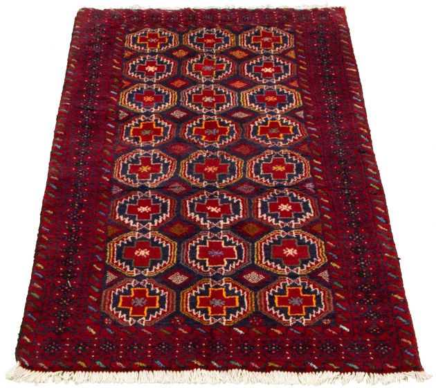 Afghan Akhjah 3'1" x 6'4" Hand-knotted Wool Rug 